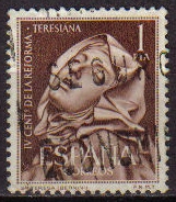 z vendido España 1962 1429 Sello º IV Cent. Reforma Teresiana Sta. Teresa Escultura de Bernini Timbre Espagne Spain Spagna